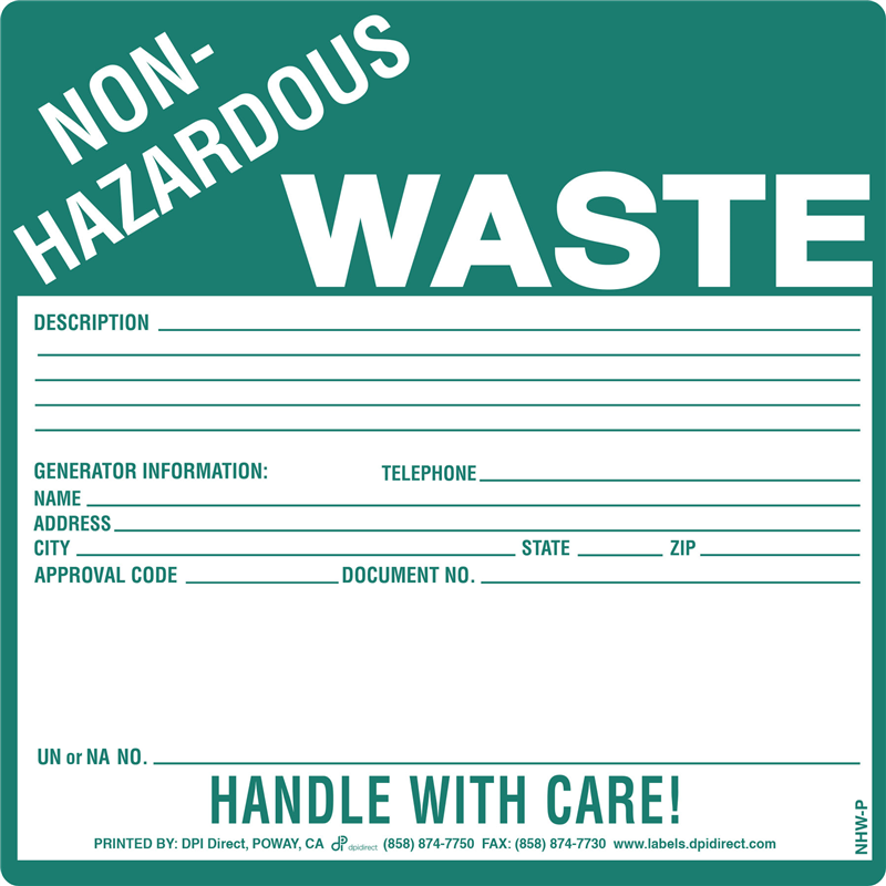 custom-non-hazardous-waste-labels