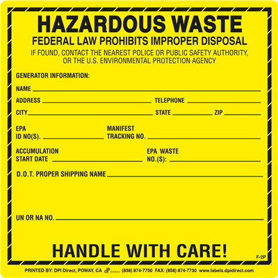 Hazardous Waste (F-2P) Custom