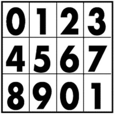 Number Labels for Orange Panels