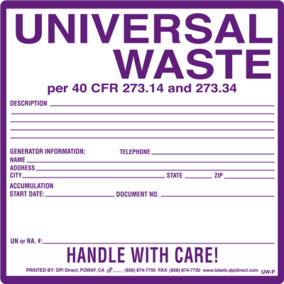 Universal Waste Pinfeed Custom
