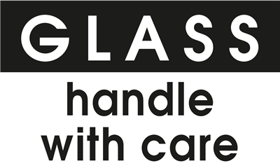 Glass Handle With Care - (500 /Roll)