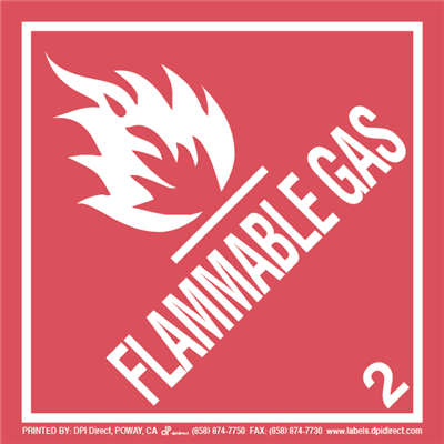 Flammable Gas 2 - (500 /Roll)