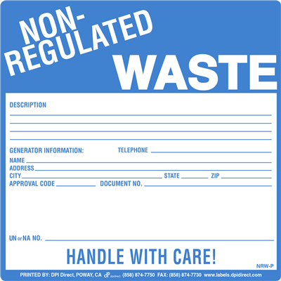 Non-Regulated Waste (P) Custom