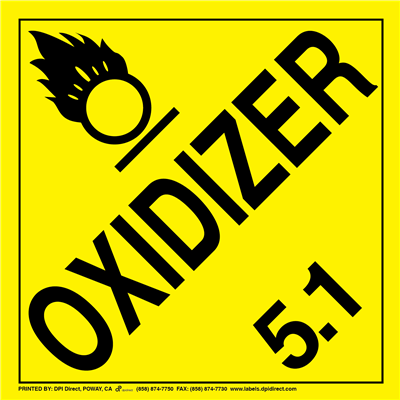 Oxidizer 5.1 Worded - (25 /Pack)