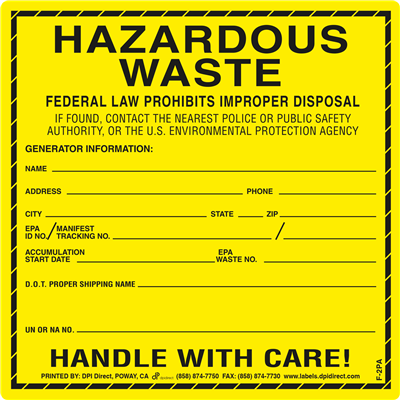  F-2PA Custom Hazardous Waste