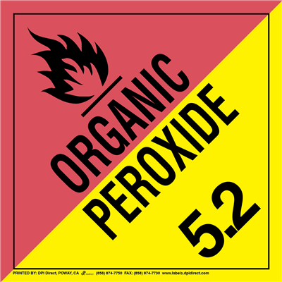 Organic Peroxide 5.2 Worded - (25 /Pack)