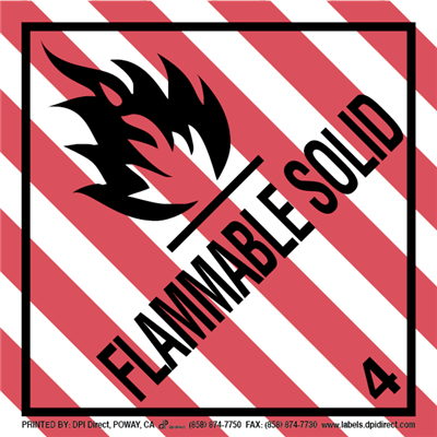 Flammable Solid 4 - (500 /Roll)