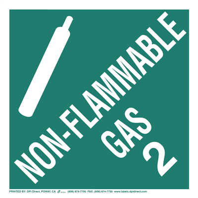 Non-Flammable Gas 2 Worded