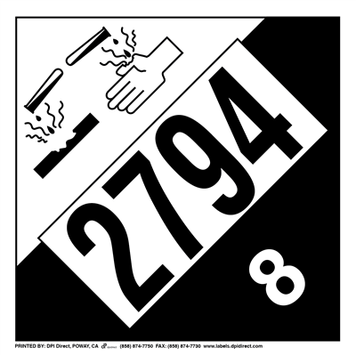 Corrosive 8 (2794) - (25 /Pack) 