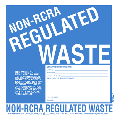 Non-RCRA Regulated Waste Custom
