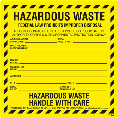 FP-2A - 6x6 Hazardous Waste 
